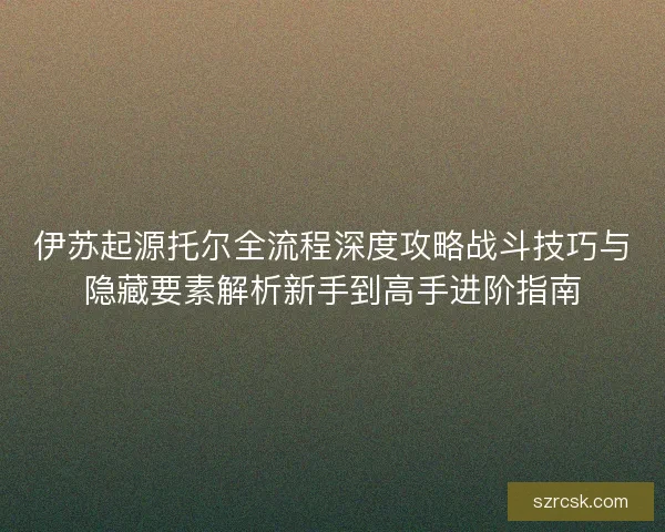 伊苏起源托尔全流程深度攻略战斗技巧与隐藏要素解析新手到高手进阶指南